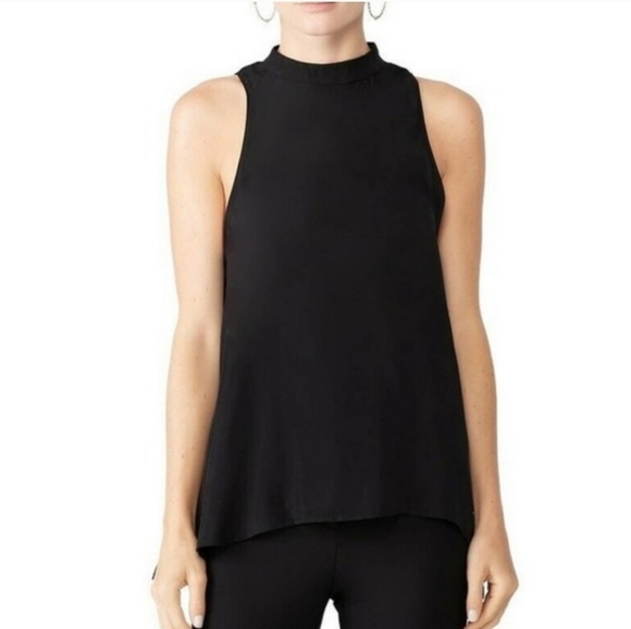Blaque Label Tops - Blaque Label Black Tank With Key Hole Back